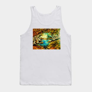 Autumn Scene Painting Tank Top